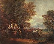 Thomas Gainsborough The Harvest Wagon Spain oil painting artist